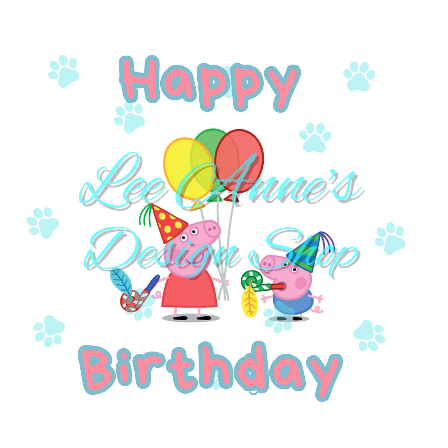 Pig Birthday Sublimation