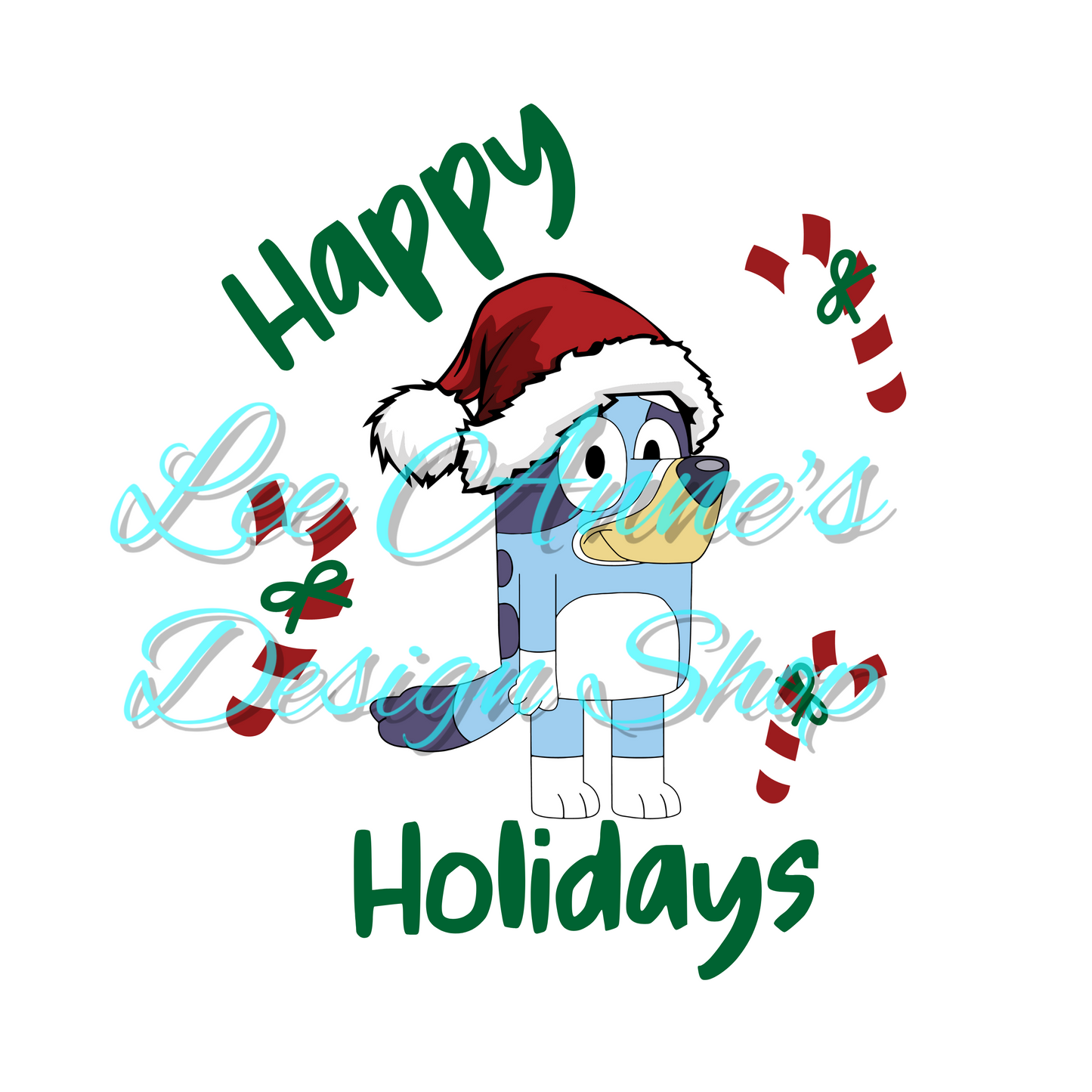 Limited Blue dog Christmas Sublimation