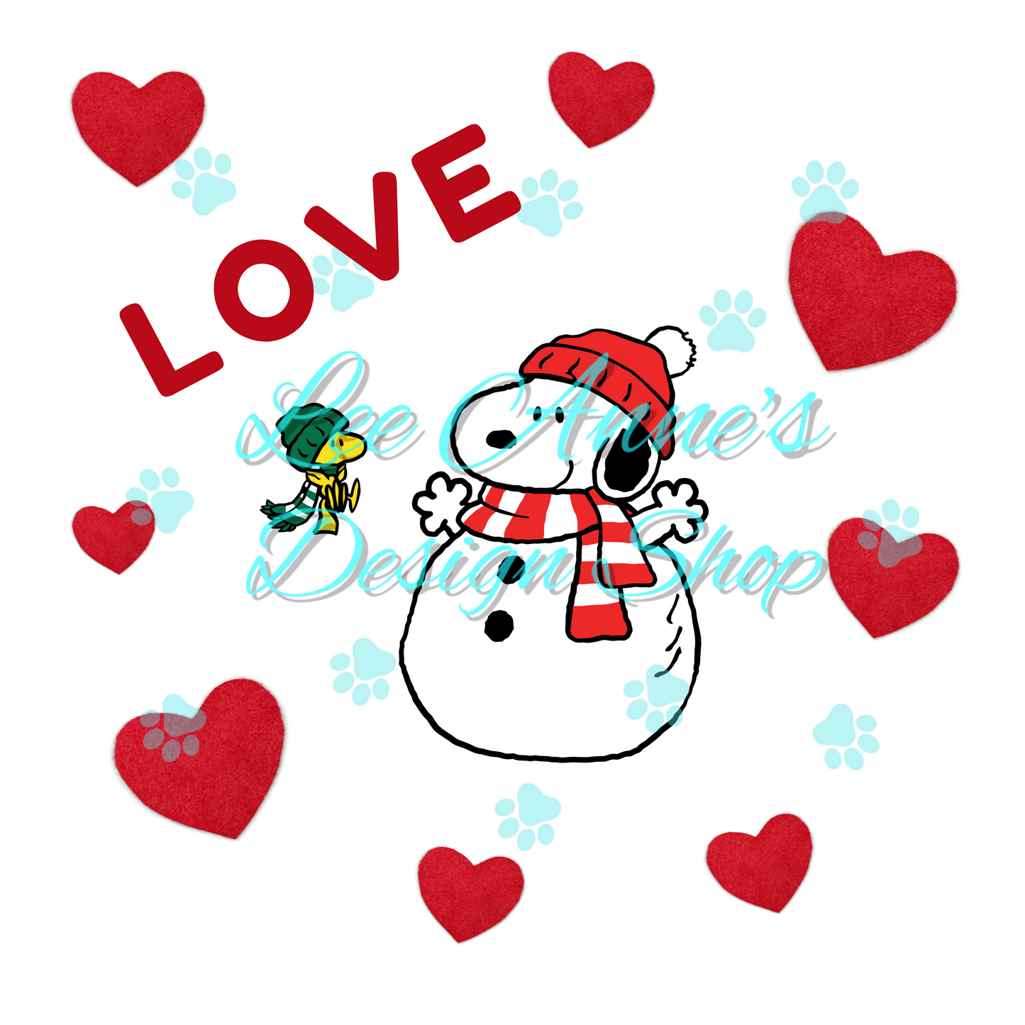 Peanut Valentines Sublimation