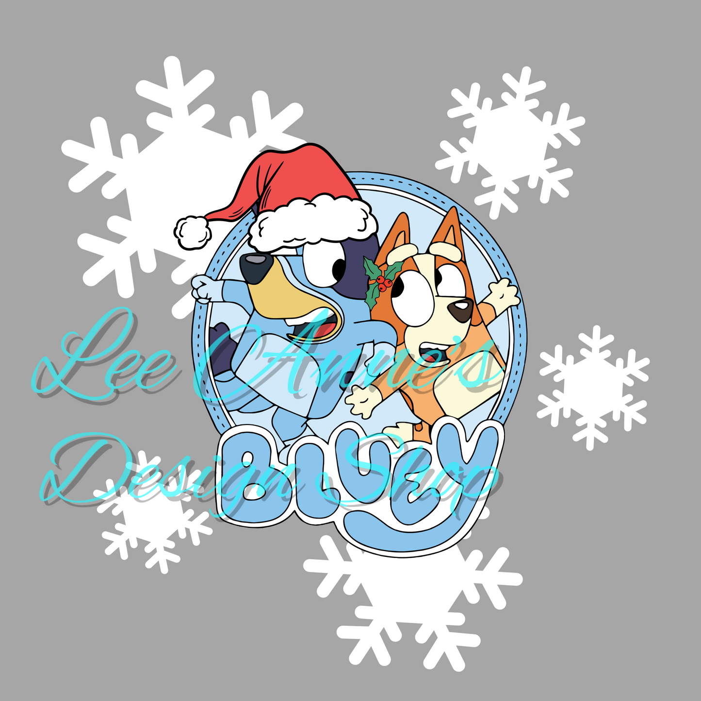 Limited Blue dog Christmas Sublimation