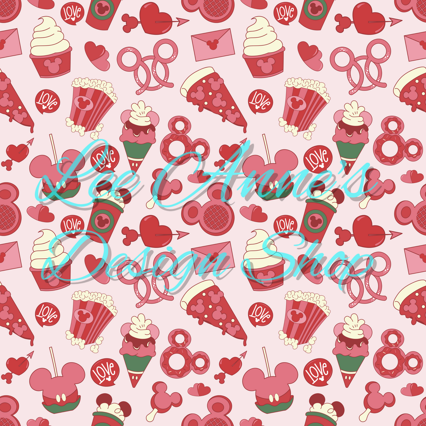 Mouse Valentines Seamless