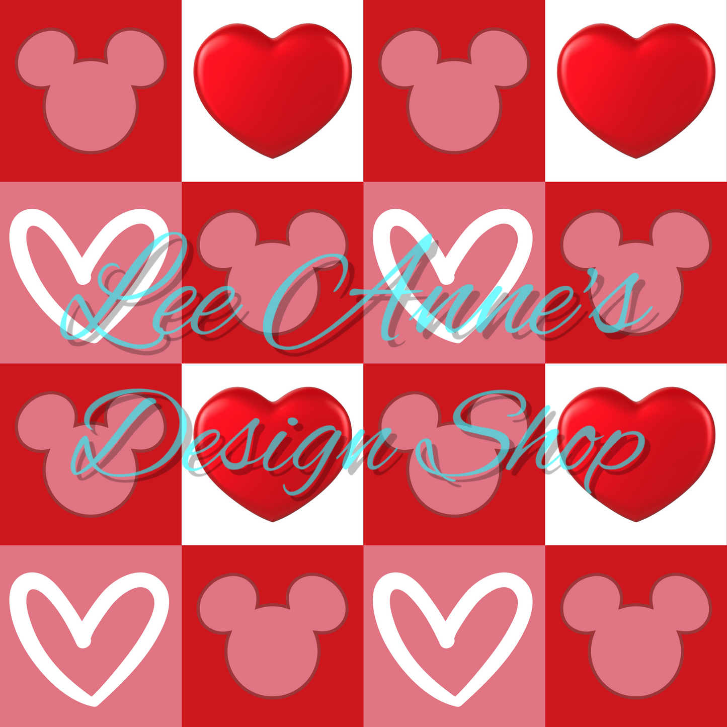 Mouse Valentines Seamless