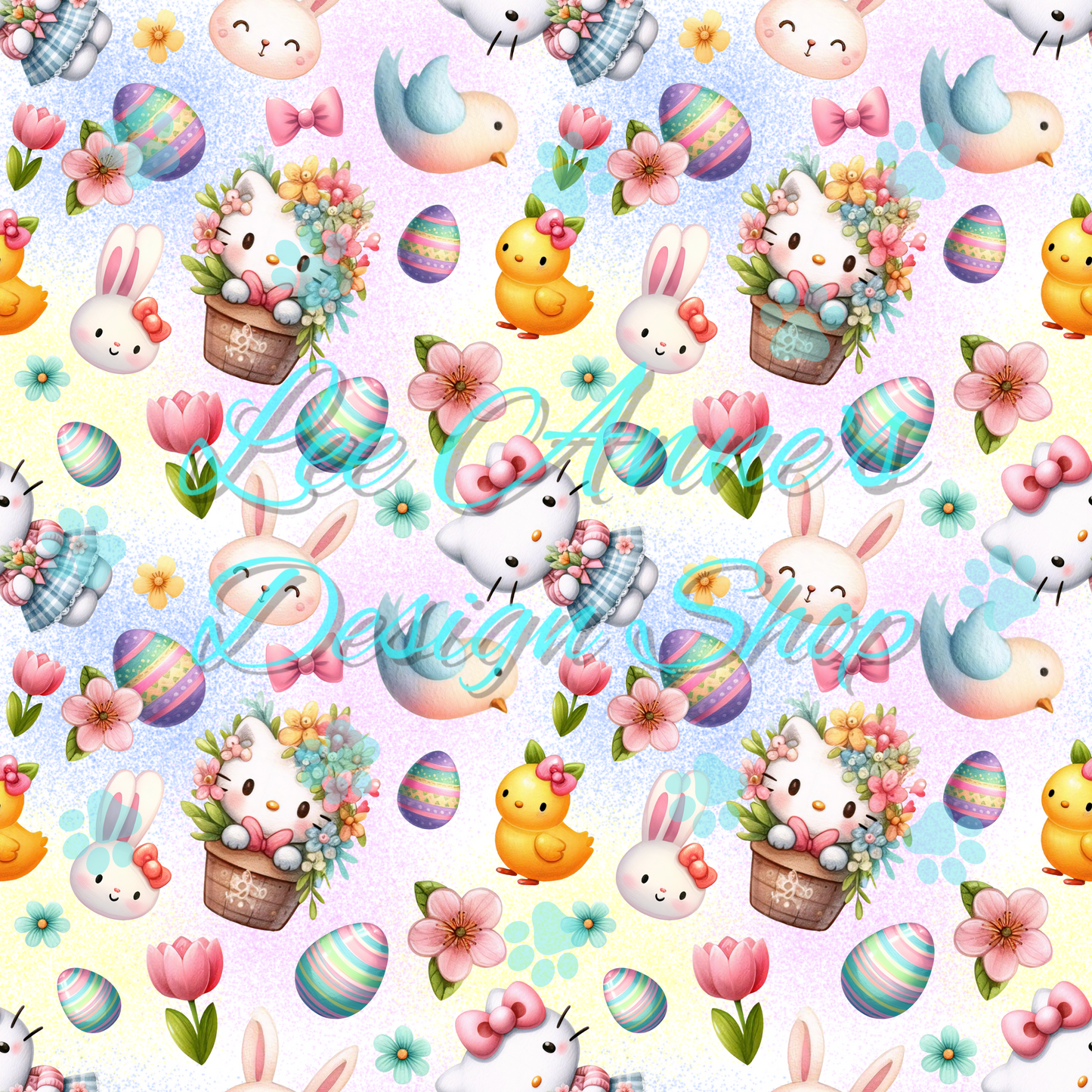 Kitty Easter Seamless