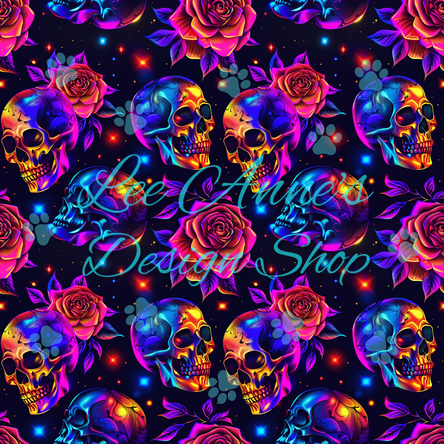 Neon Floral Seamless