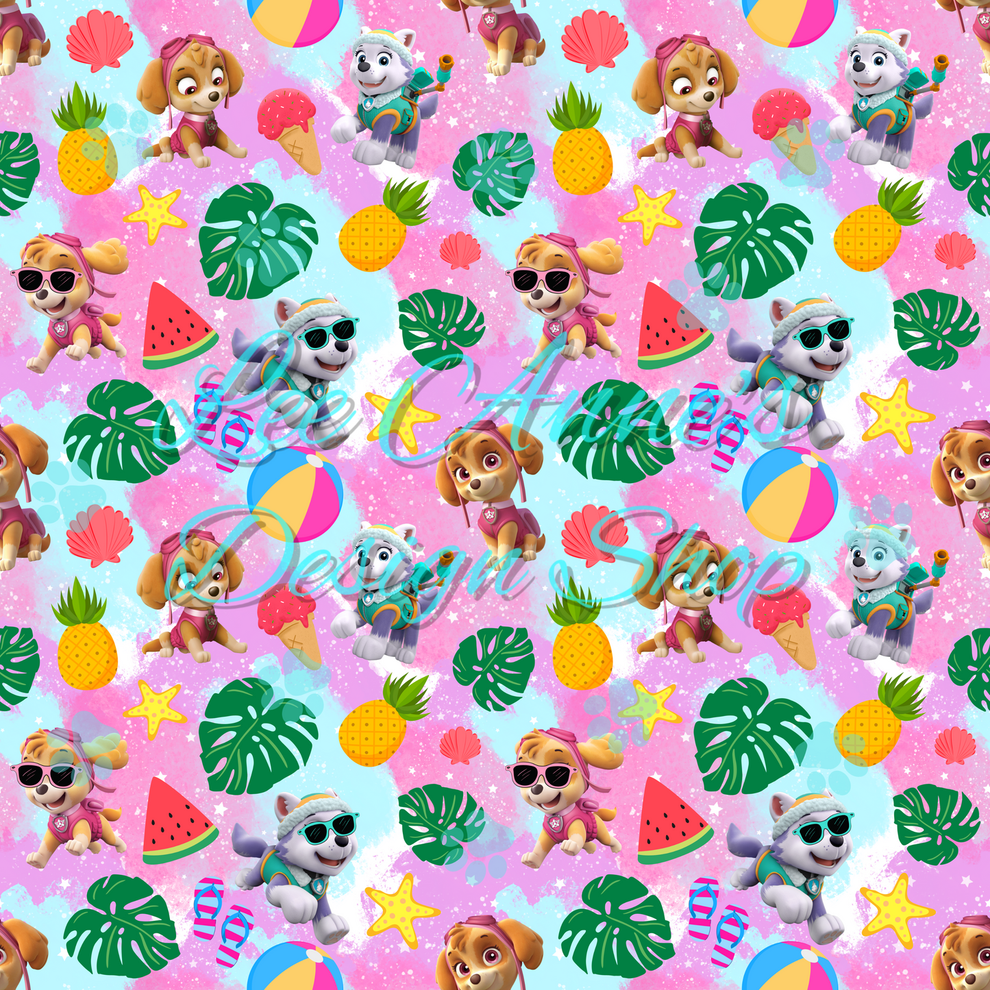 Paw Pup Summer Seamless