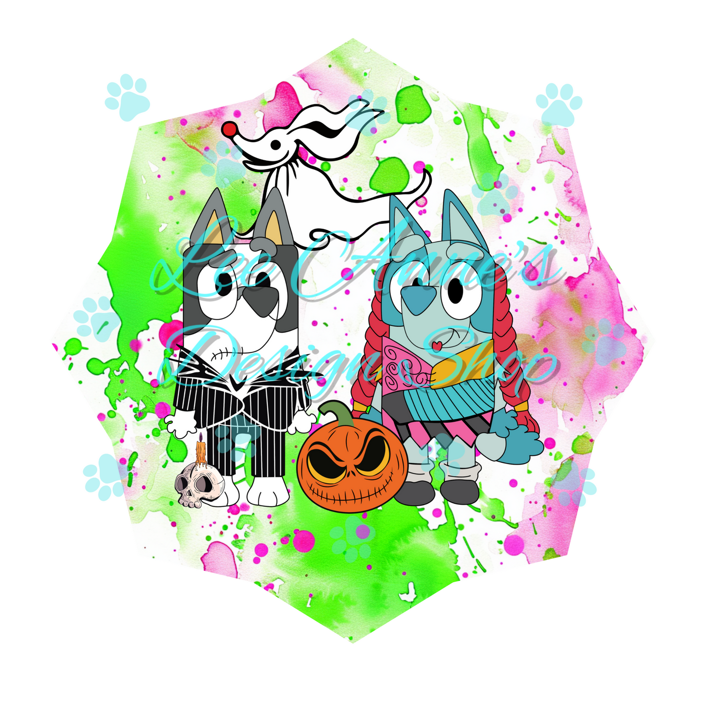 Blue Dog NBC Mashup Sublimation