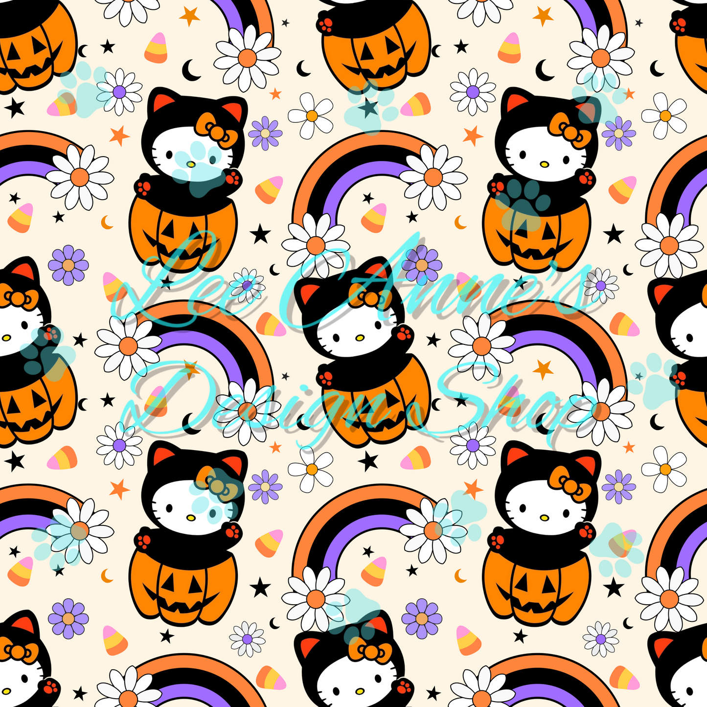 Halloween Kitty Seamless