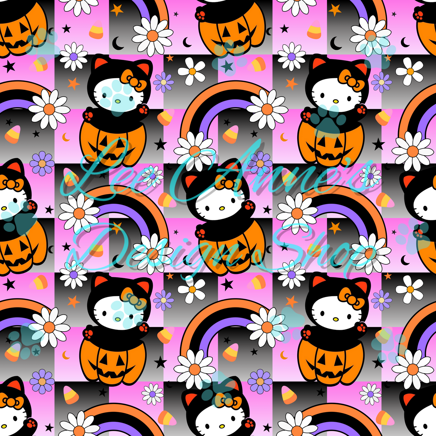 Halloween Kitty Seamless