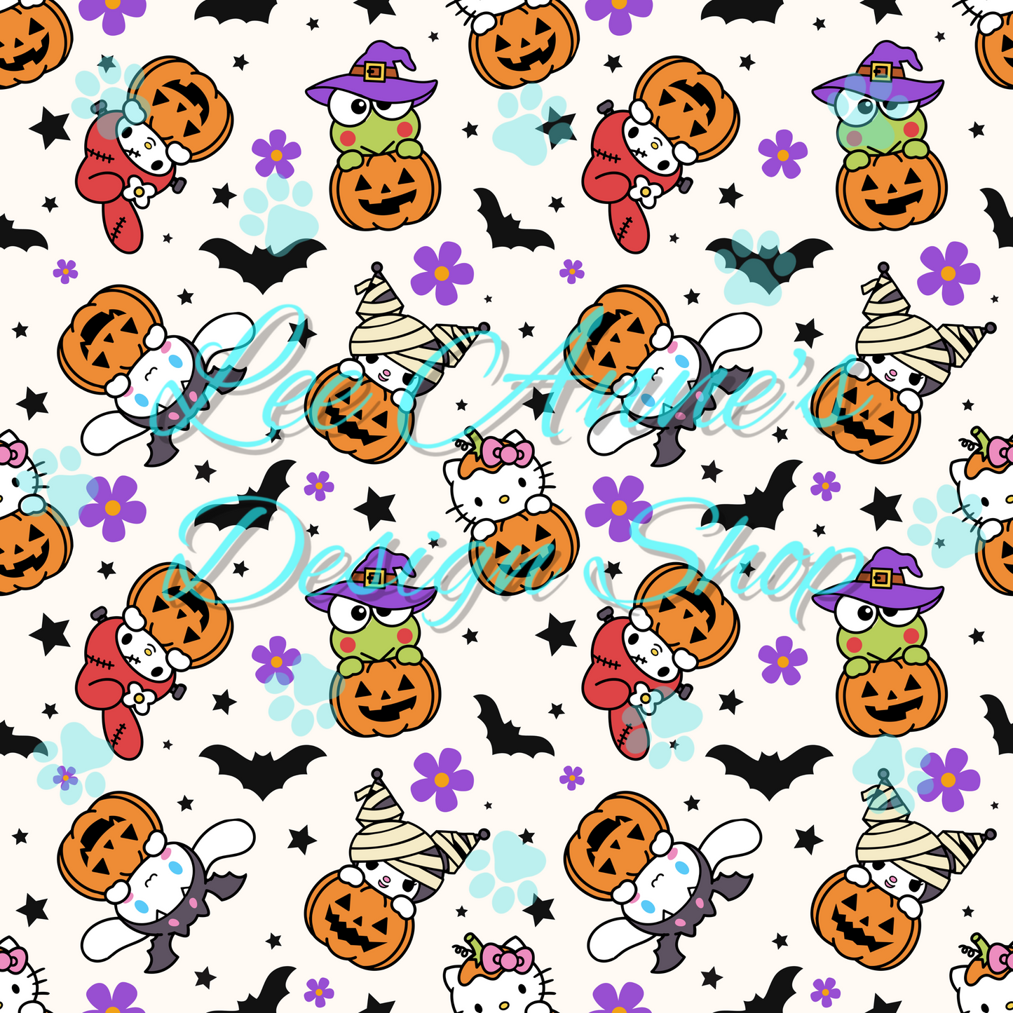 Halloween Kitty Seamless