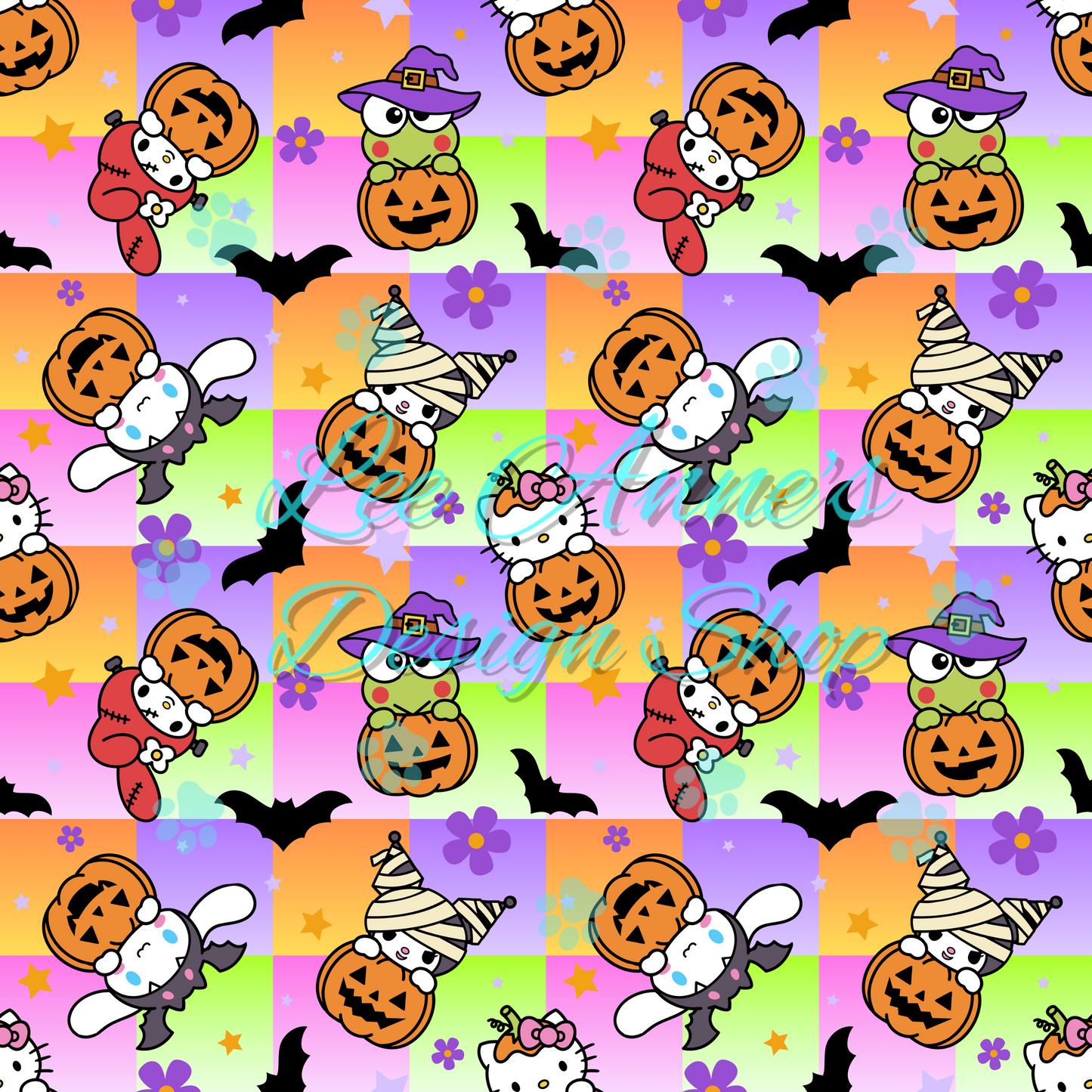Halloween Kitty Seamless