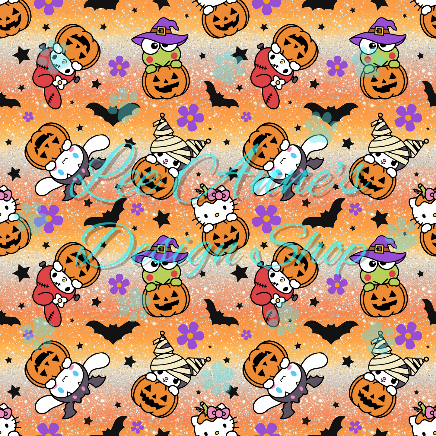 Halloween Kitty Seamless