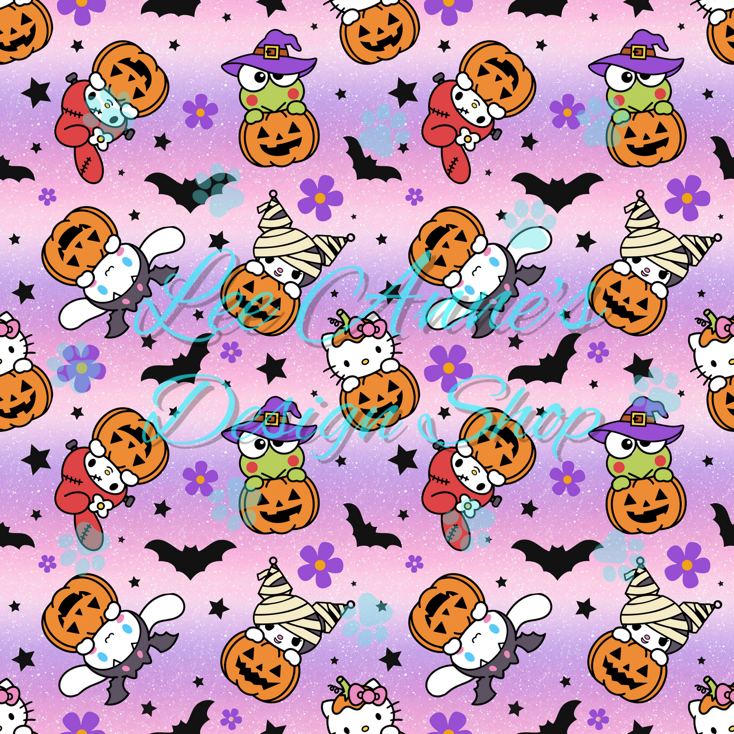 Halloween Kitty Seamless