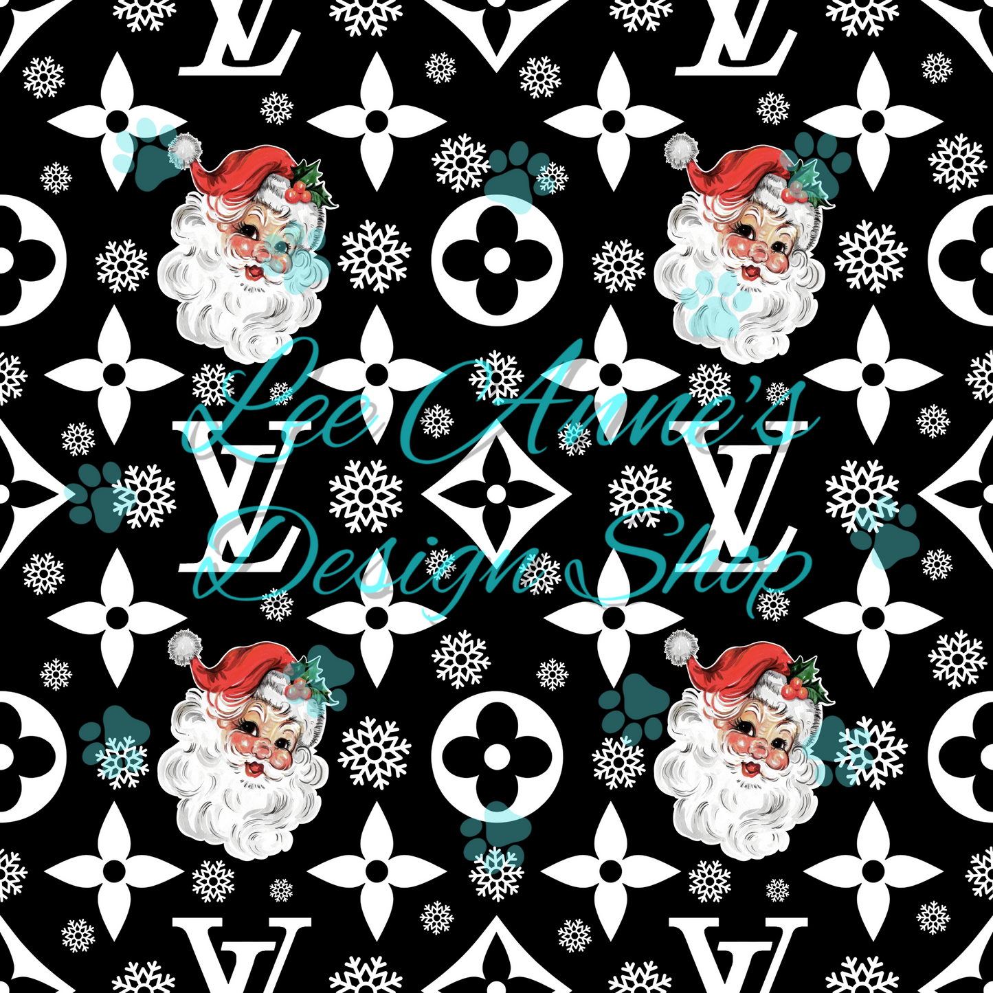Boujee Vintage Santa Seamless