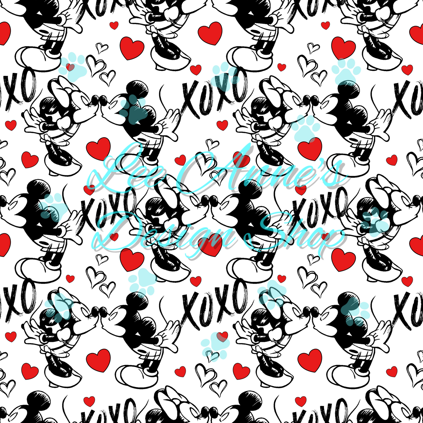 Mouse Valentines Seamless