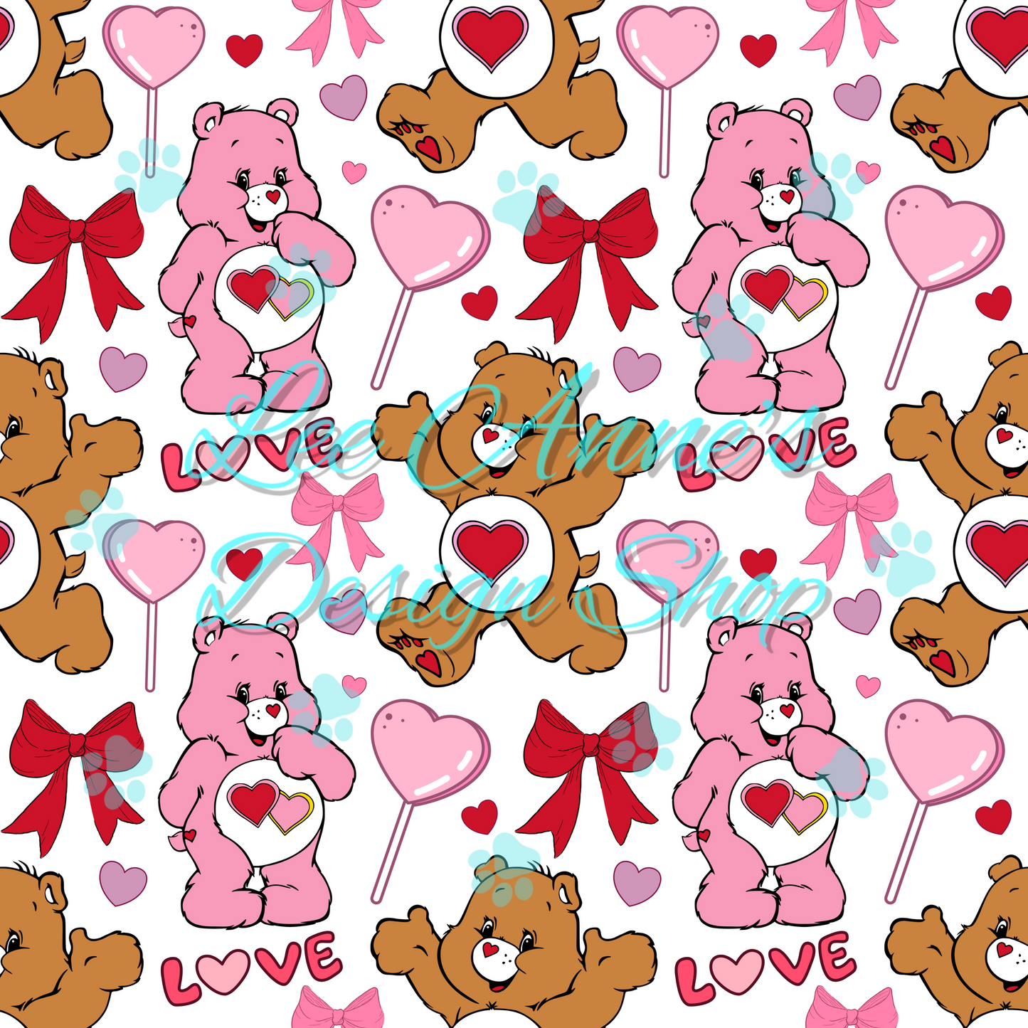 Valentines Bear Seamless
