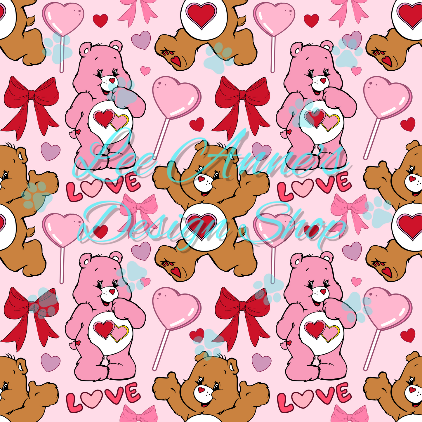 Valentines Bear Seamless