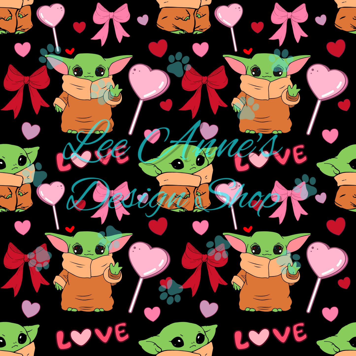 Valentines Alien Seamless