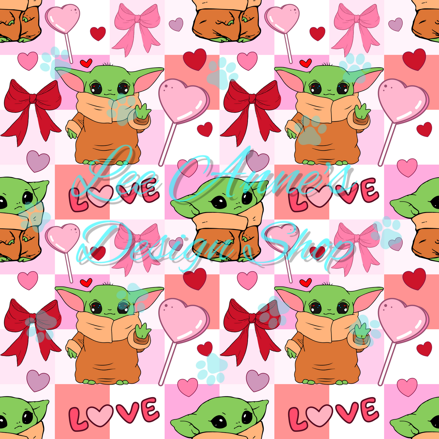 Valentines Alien Seamless