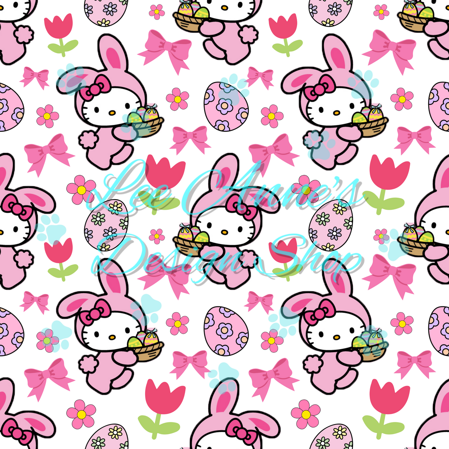Easter Kitty Seamless