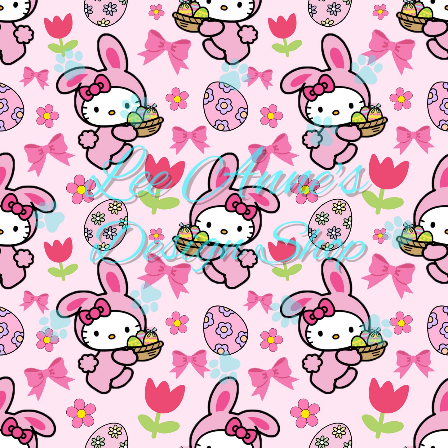 Easter Kitty Seamless