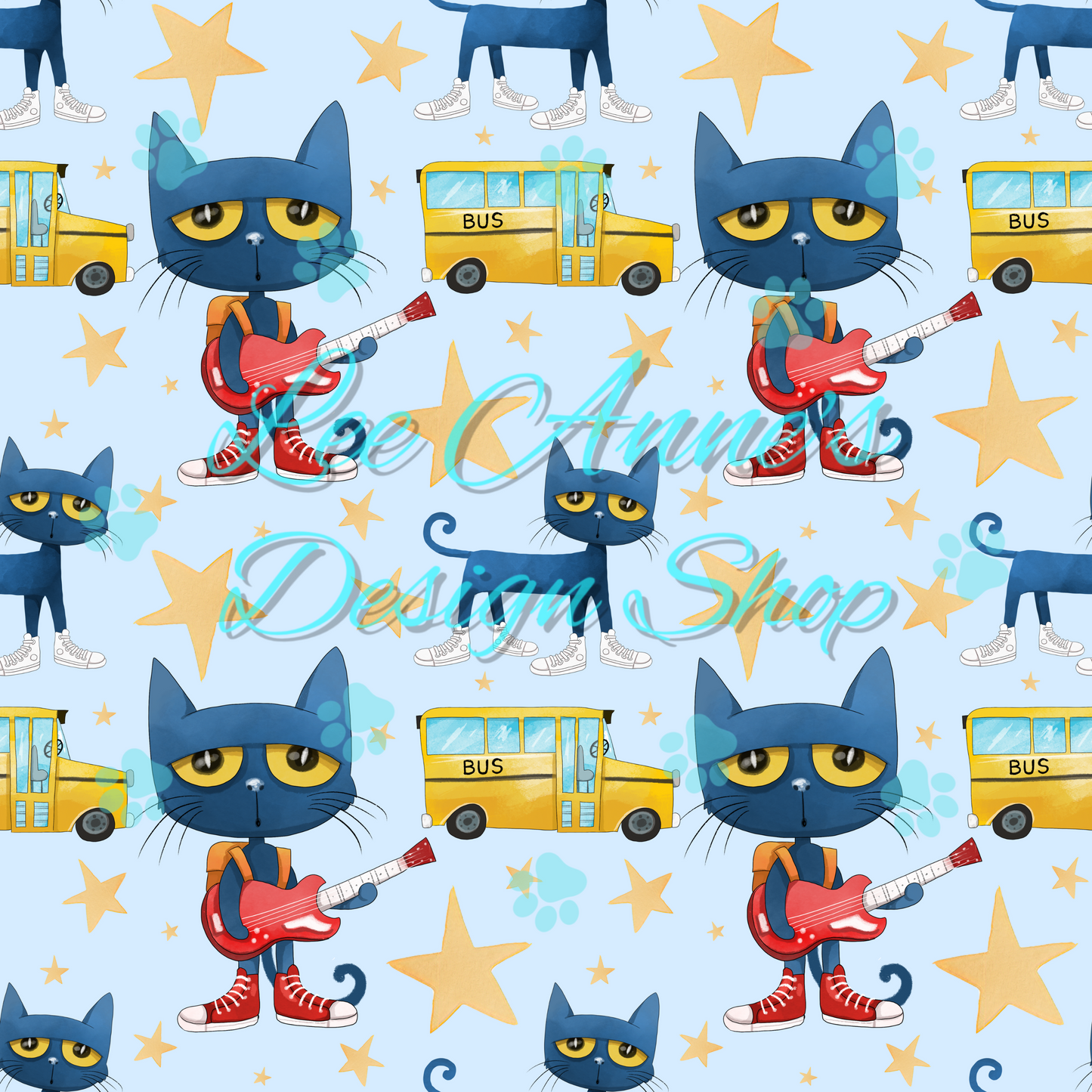 Blue Cat Seamless