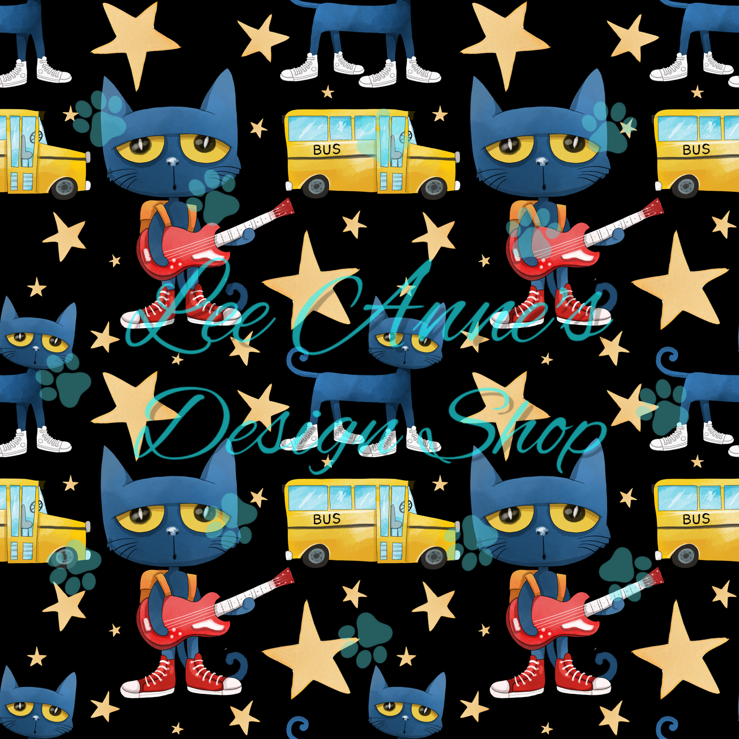 Blue Cat Seamless
