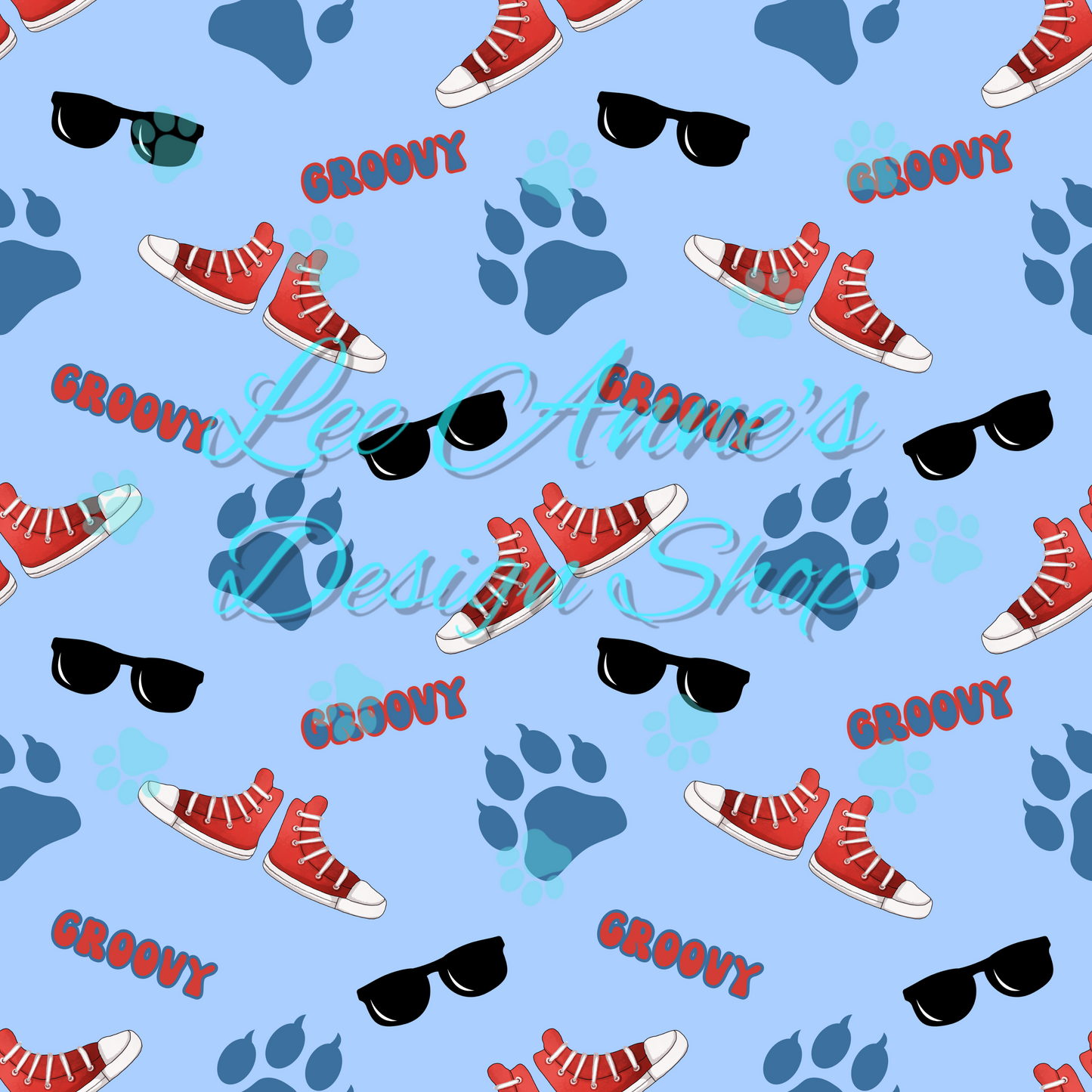 Blue Cat Seamless