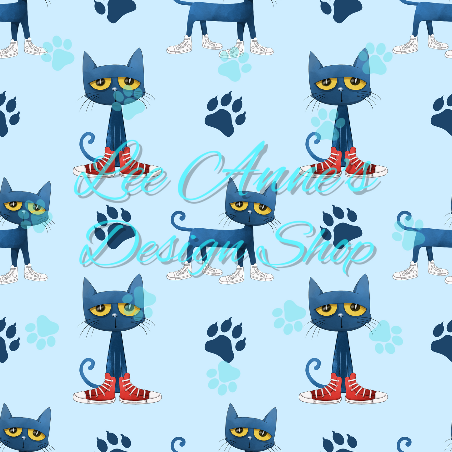 Blue Cat Seamless