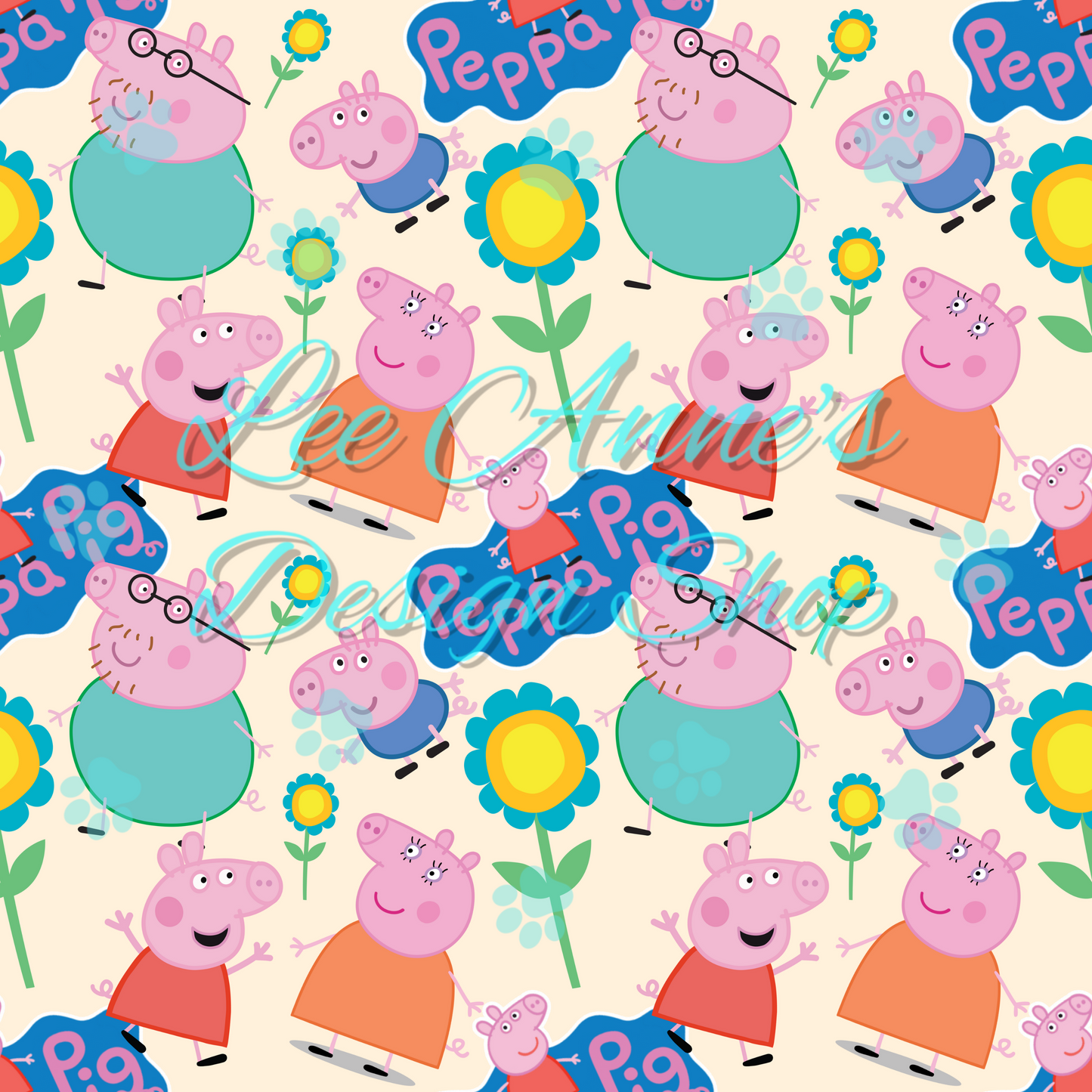 Pig cartoon Seamless