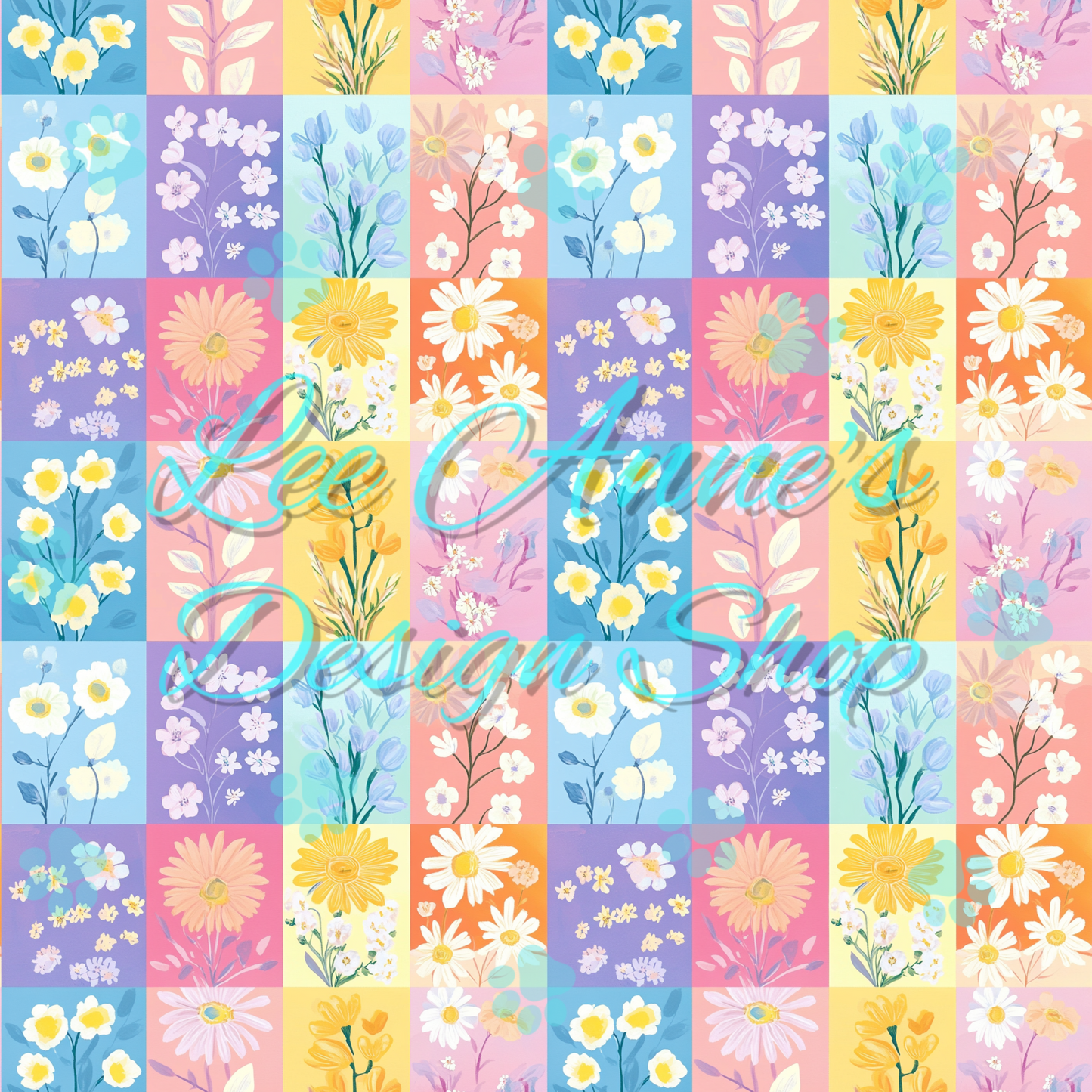 Floral patchwork Seamless