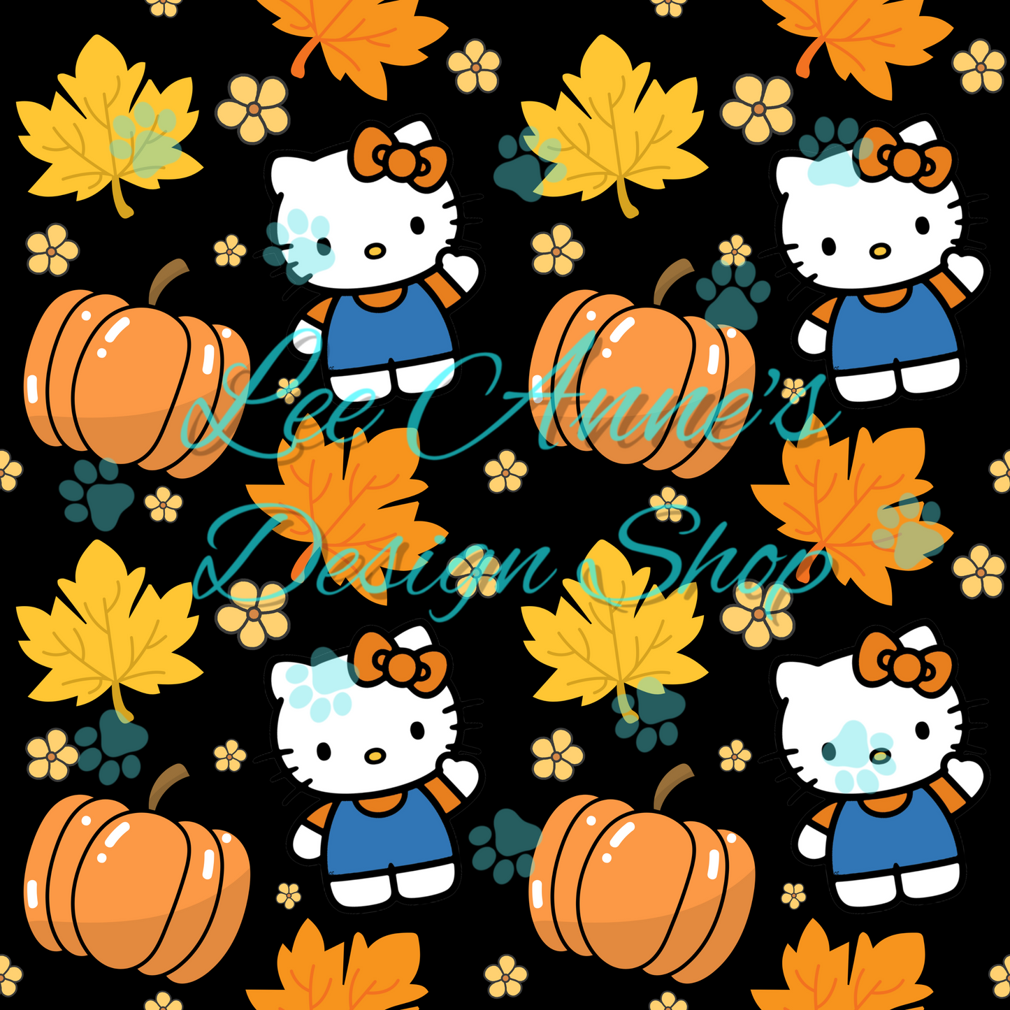 Fall Kitty Seamless