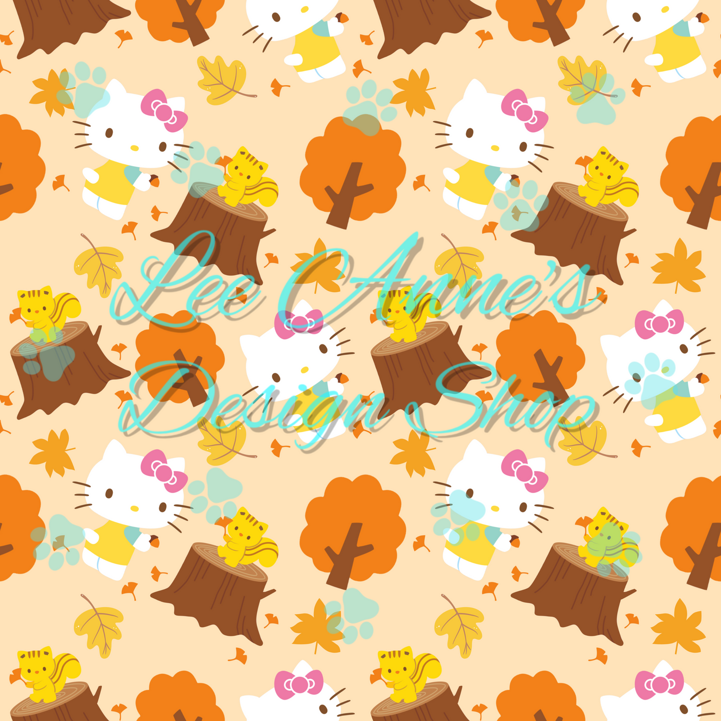 Fall Kitty Seamless