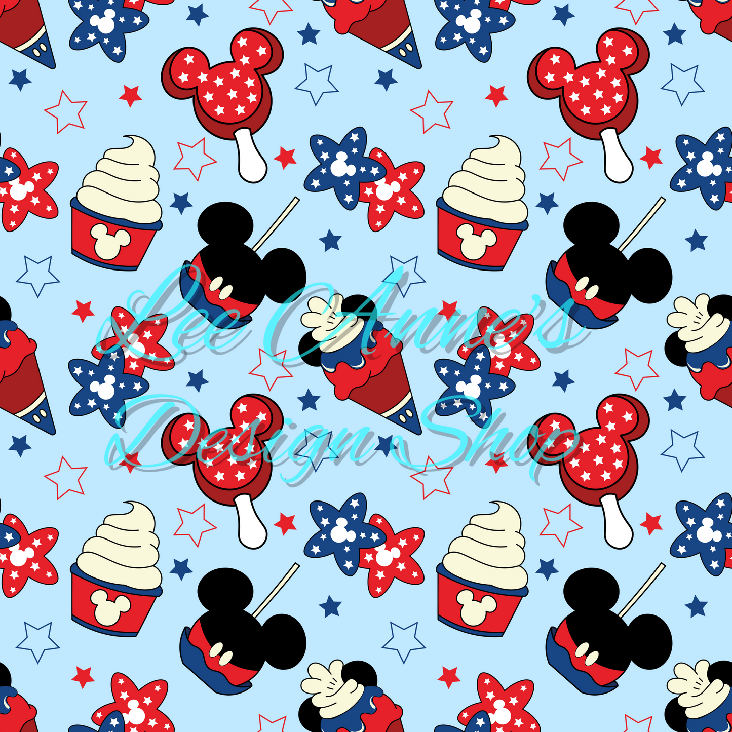 Mouse Fourth July Seamless