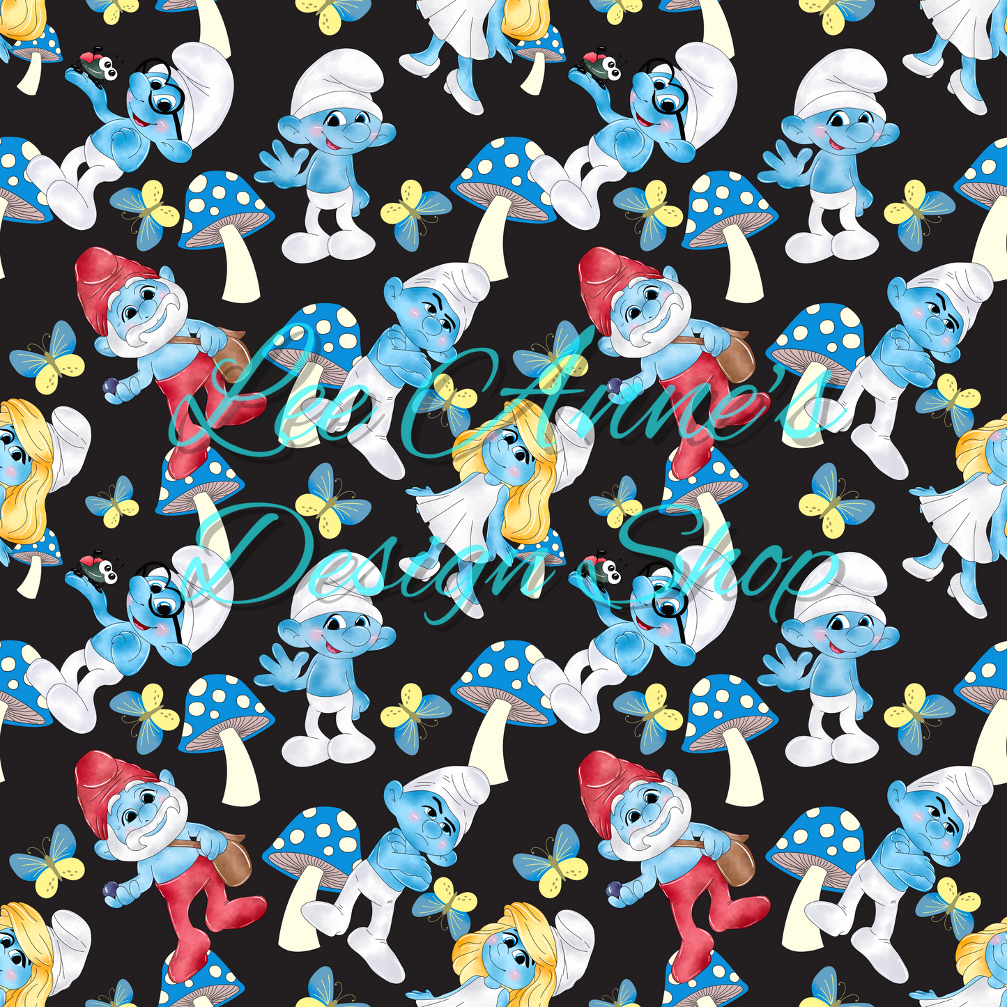 Blue People Seamless