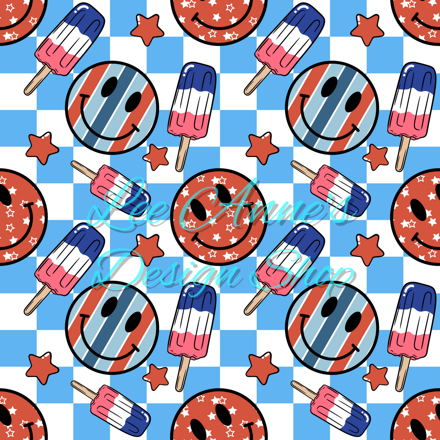 Groovy Fourth July Seamless