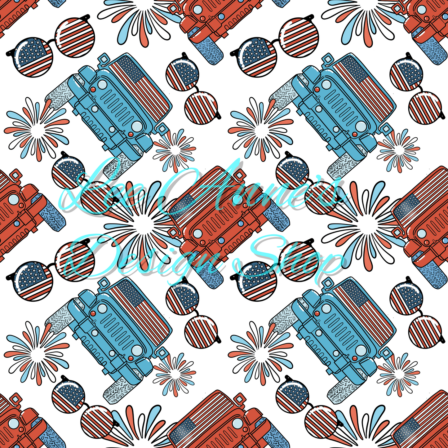 Groovy Fourth July Seamless
