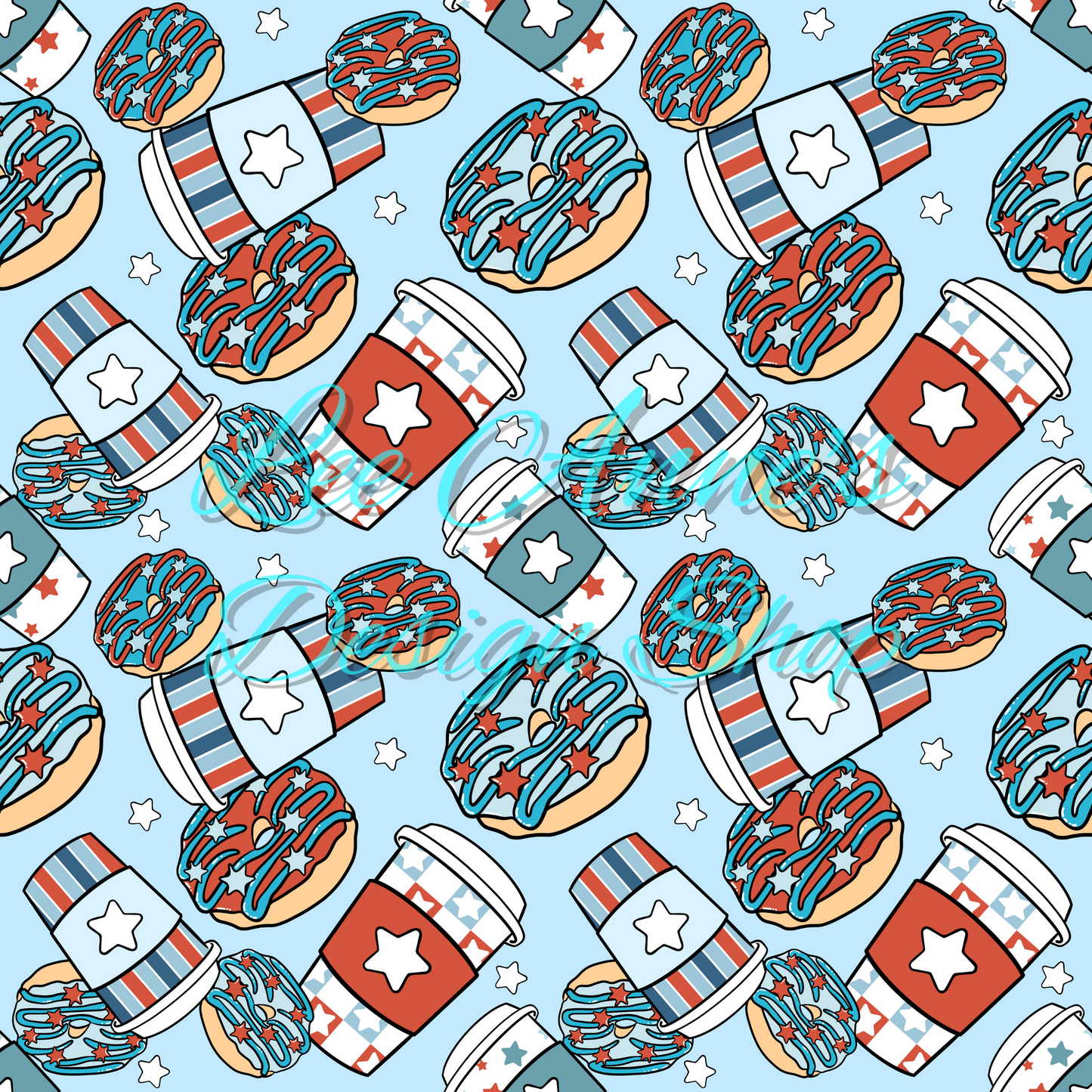 Groovy Fourth July Seamless