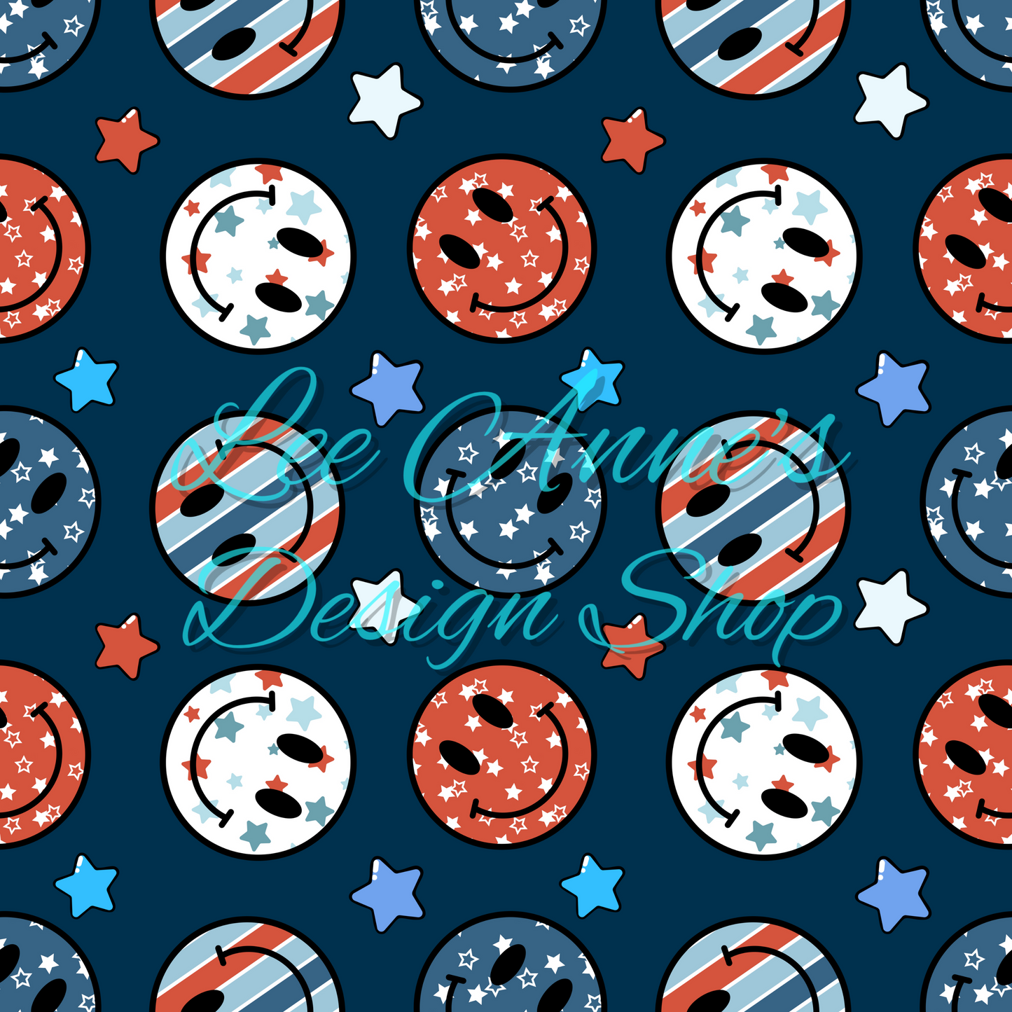 Groovy Fourth July Seamless