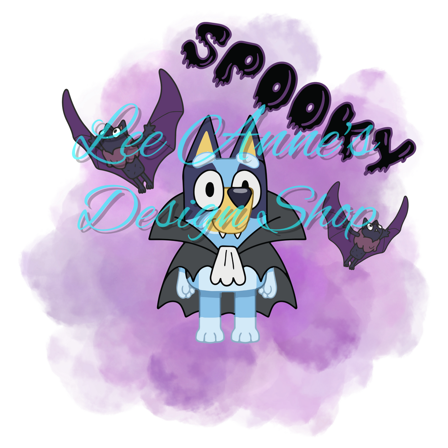 Blue dog Halloween Sublimation