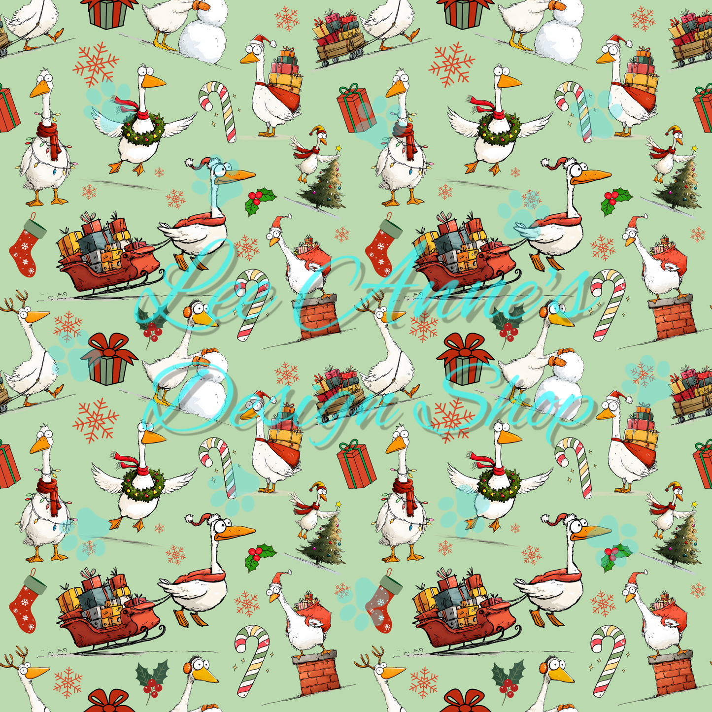 Christmas Goose Seamless