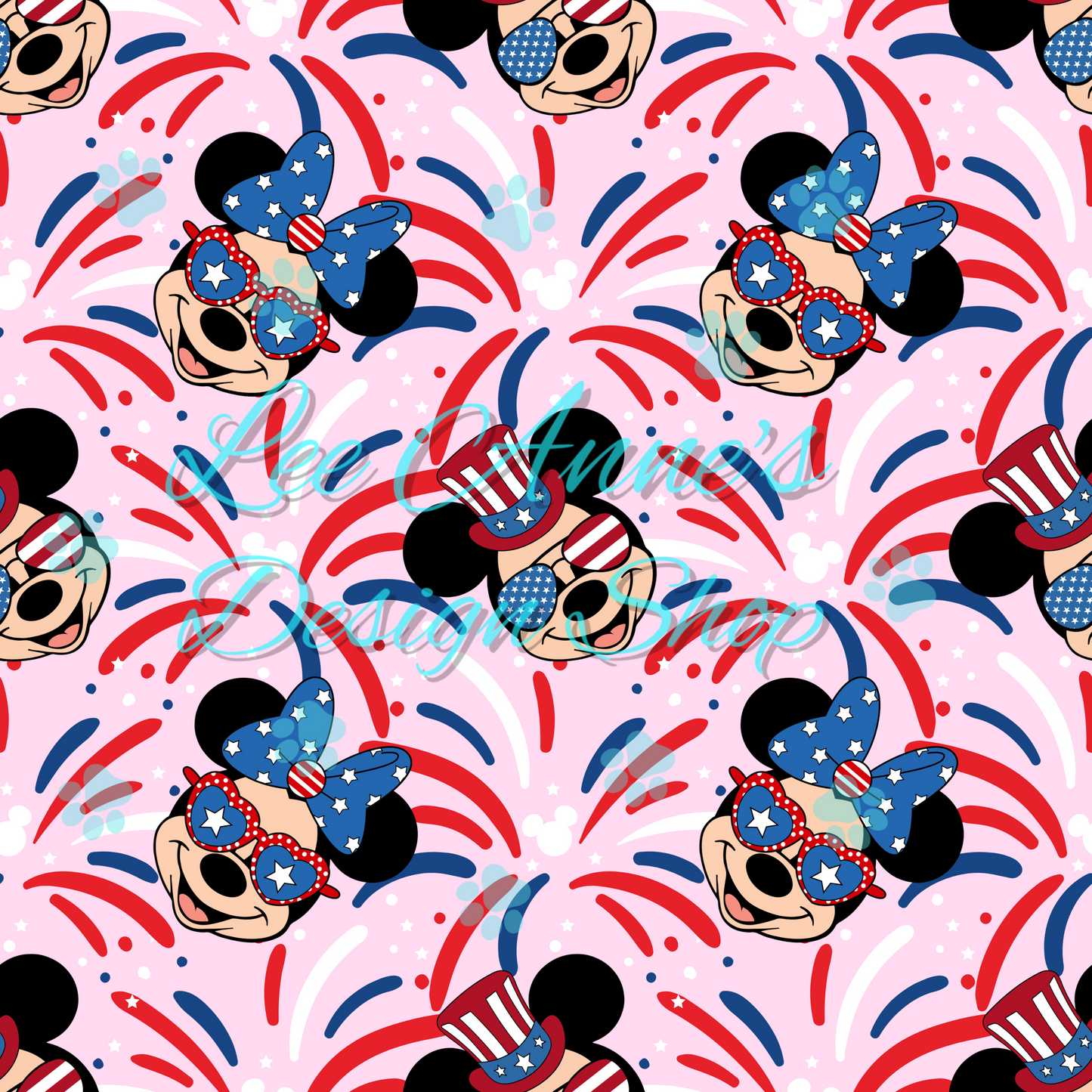Mouse Fourth July Seamless