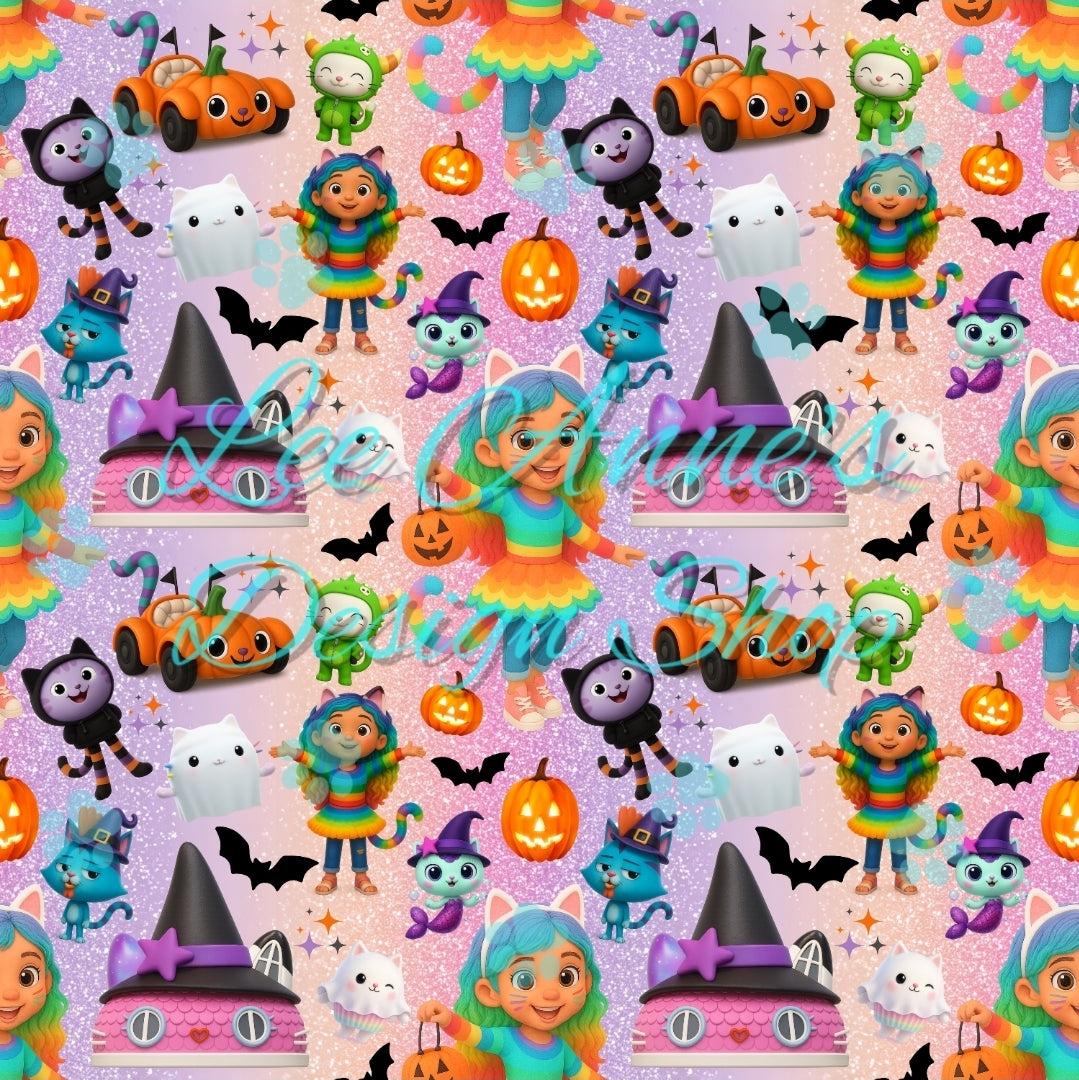 Dollhouse Halloween Seamless