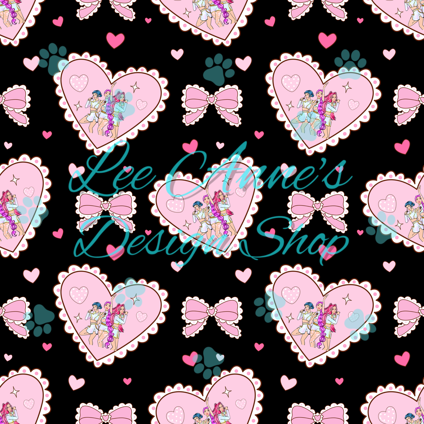 Demon Hunter Valentines Seamless