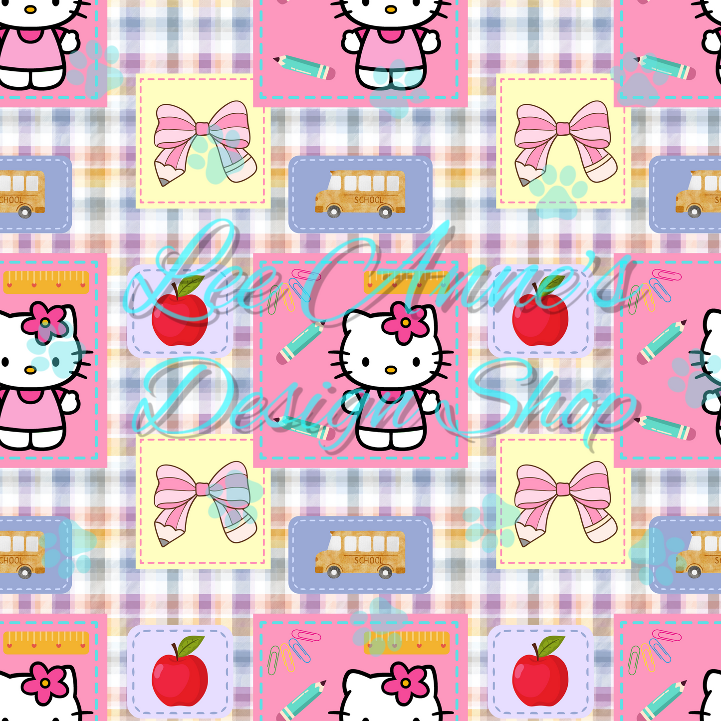School Kitty Seamless