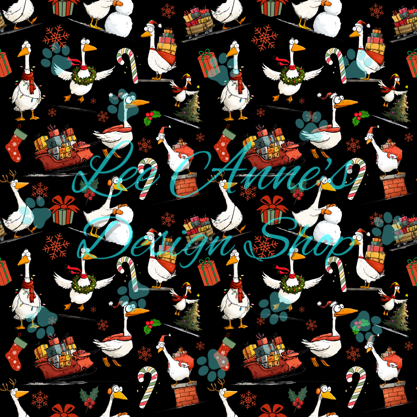 Christmas Goose Seamless