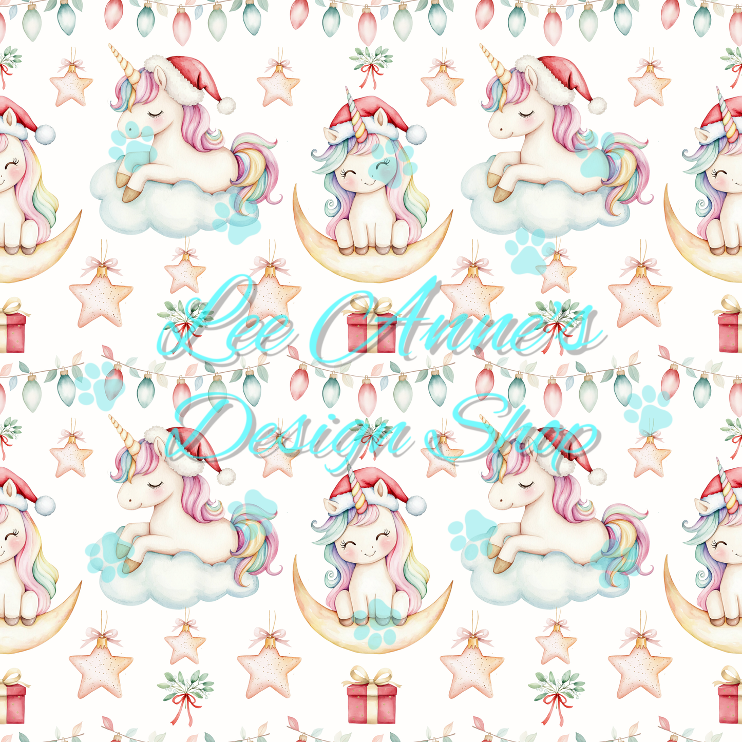 Christmas Unicorn Seamless