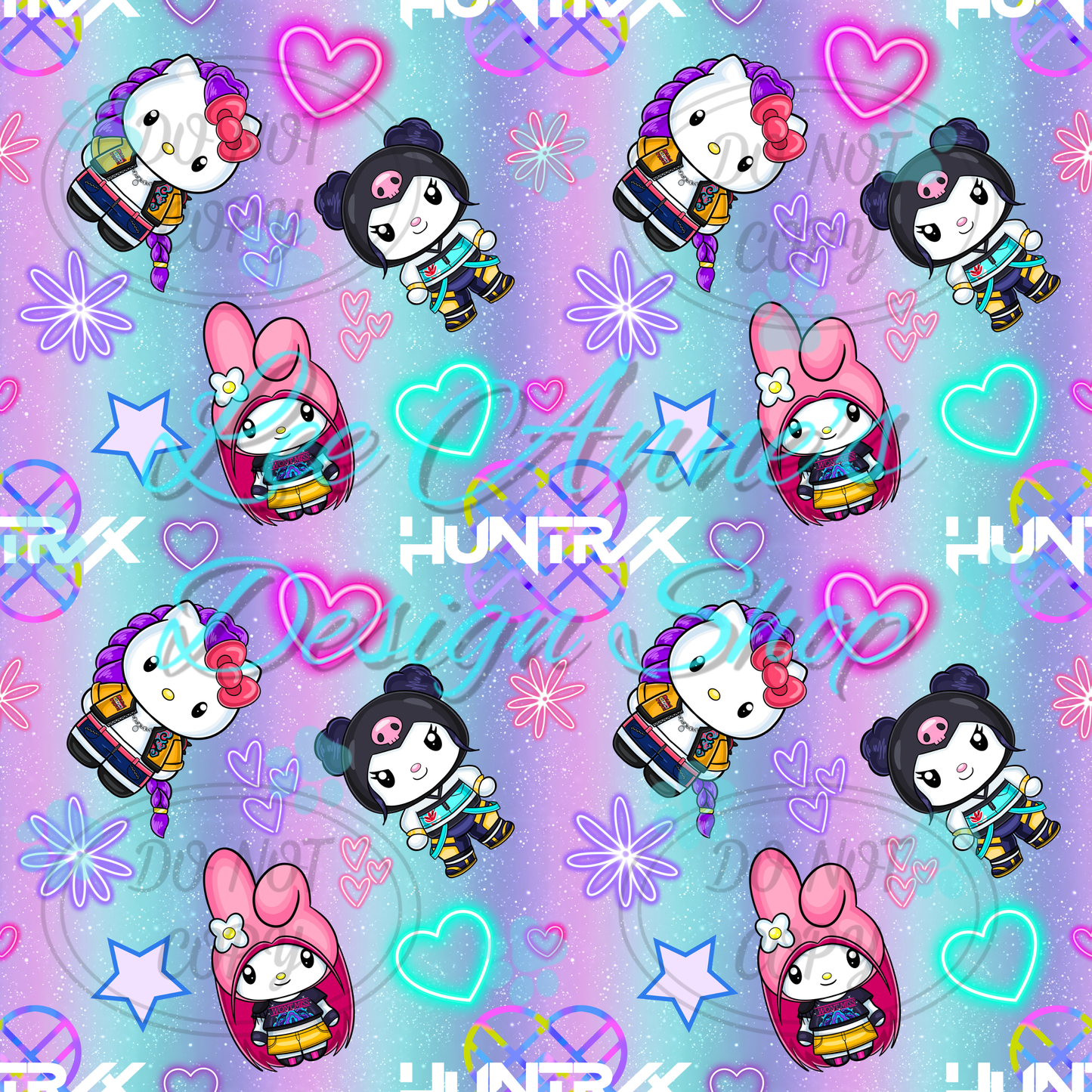 Kitty Demon Hunter Mashup Seamless