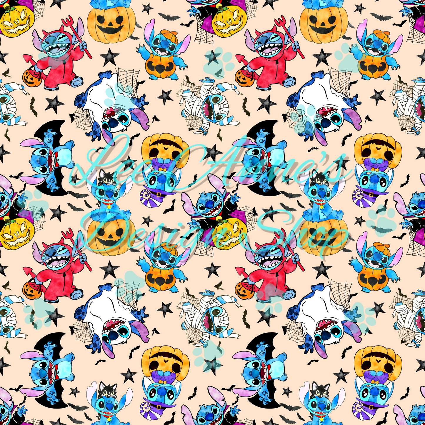 Stitch Halloween Seamless