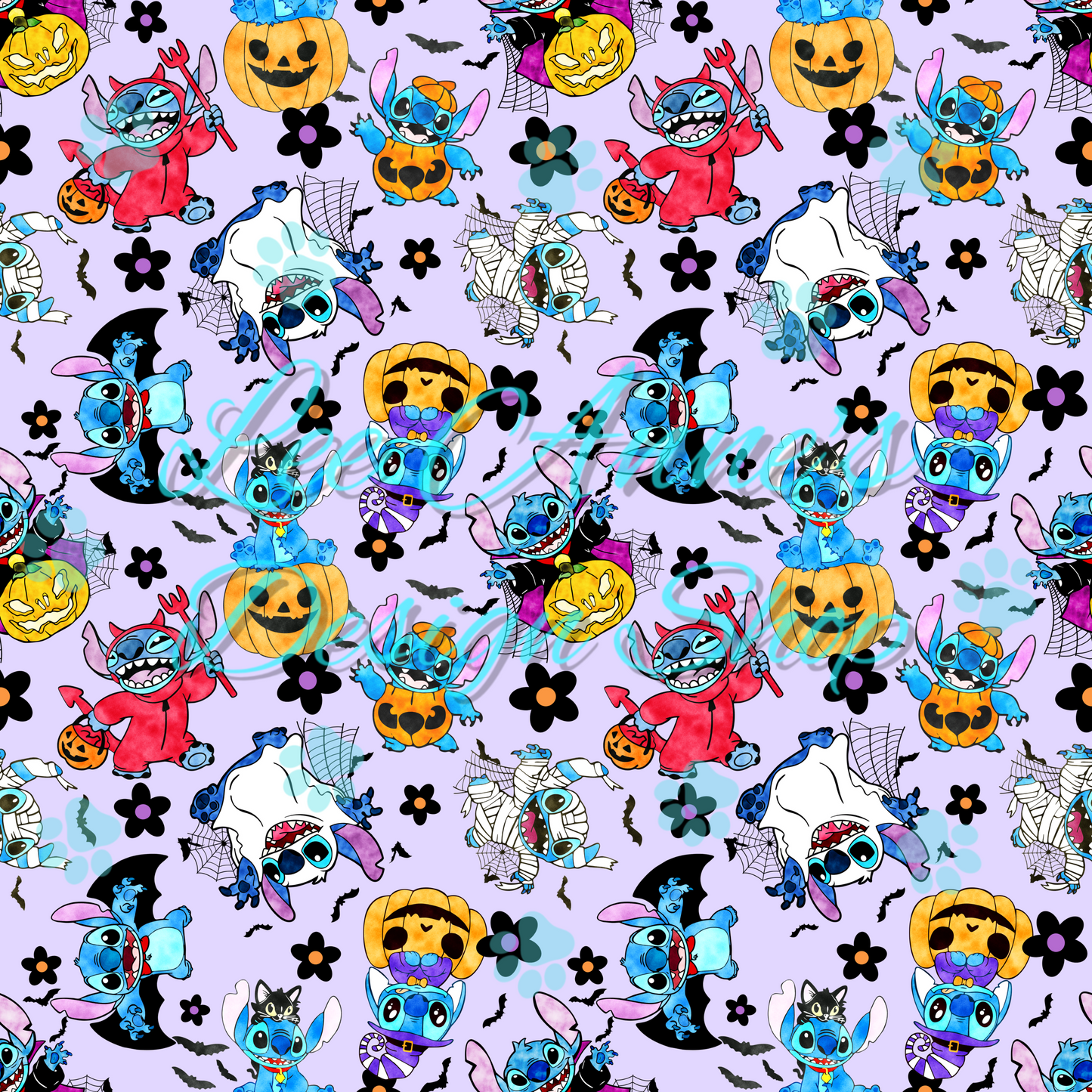 Stitch Halloween Seamless