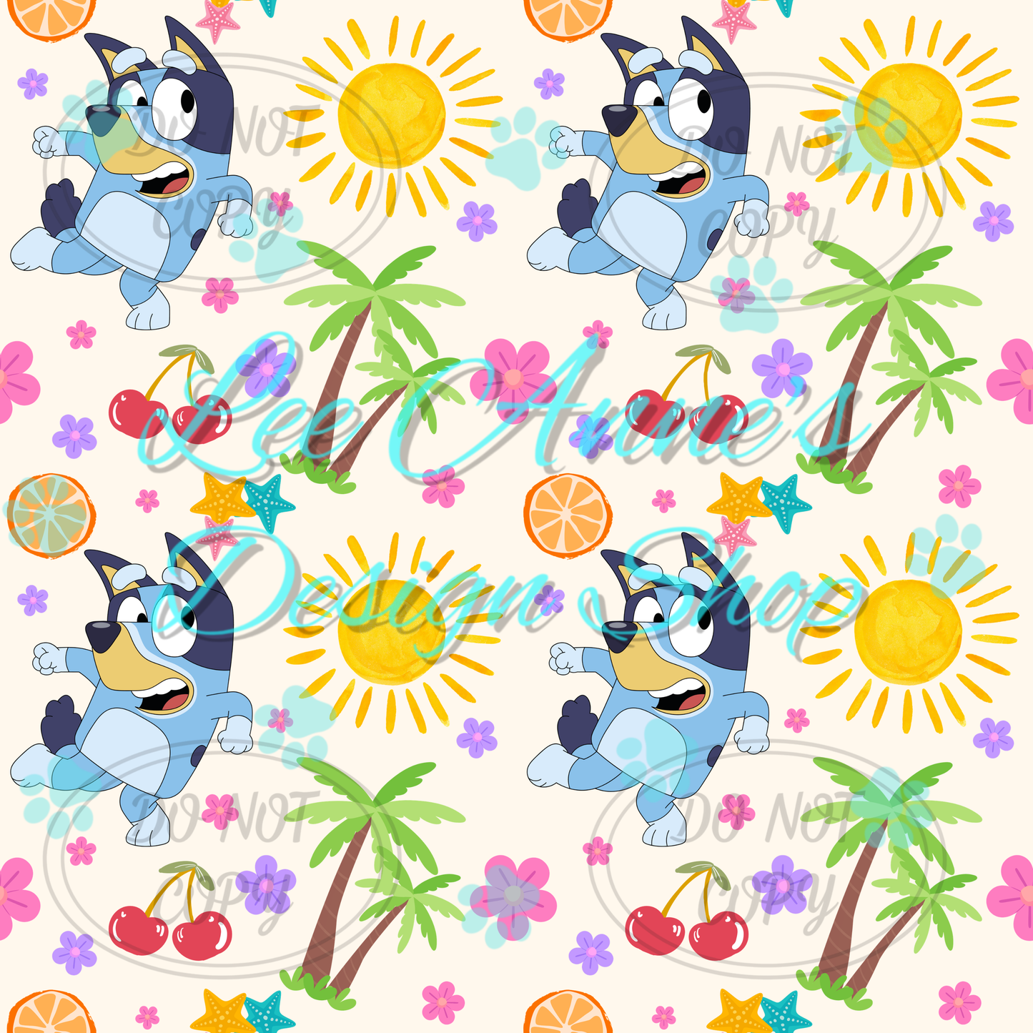 Heeler Summer Seamless